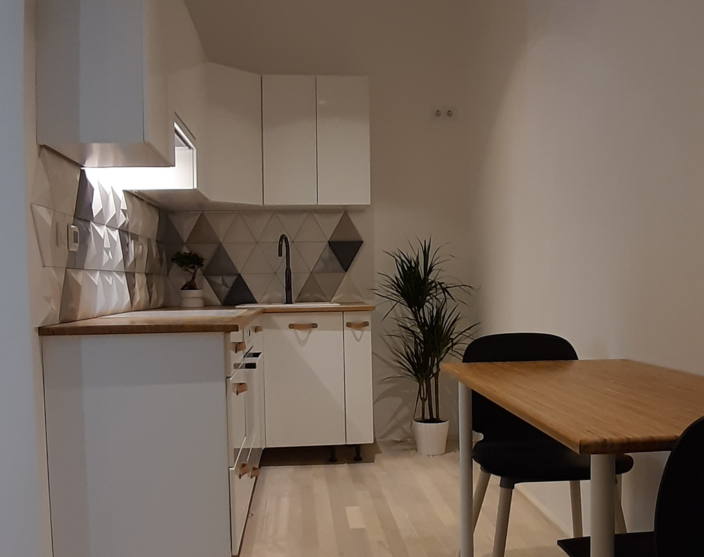 kitchen apartment renovated budapest